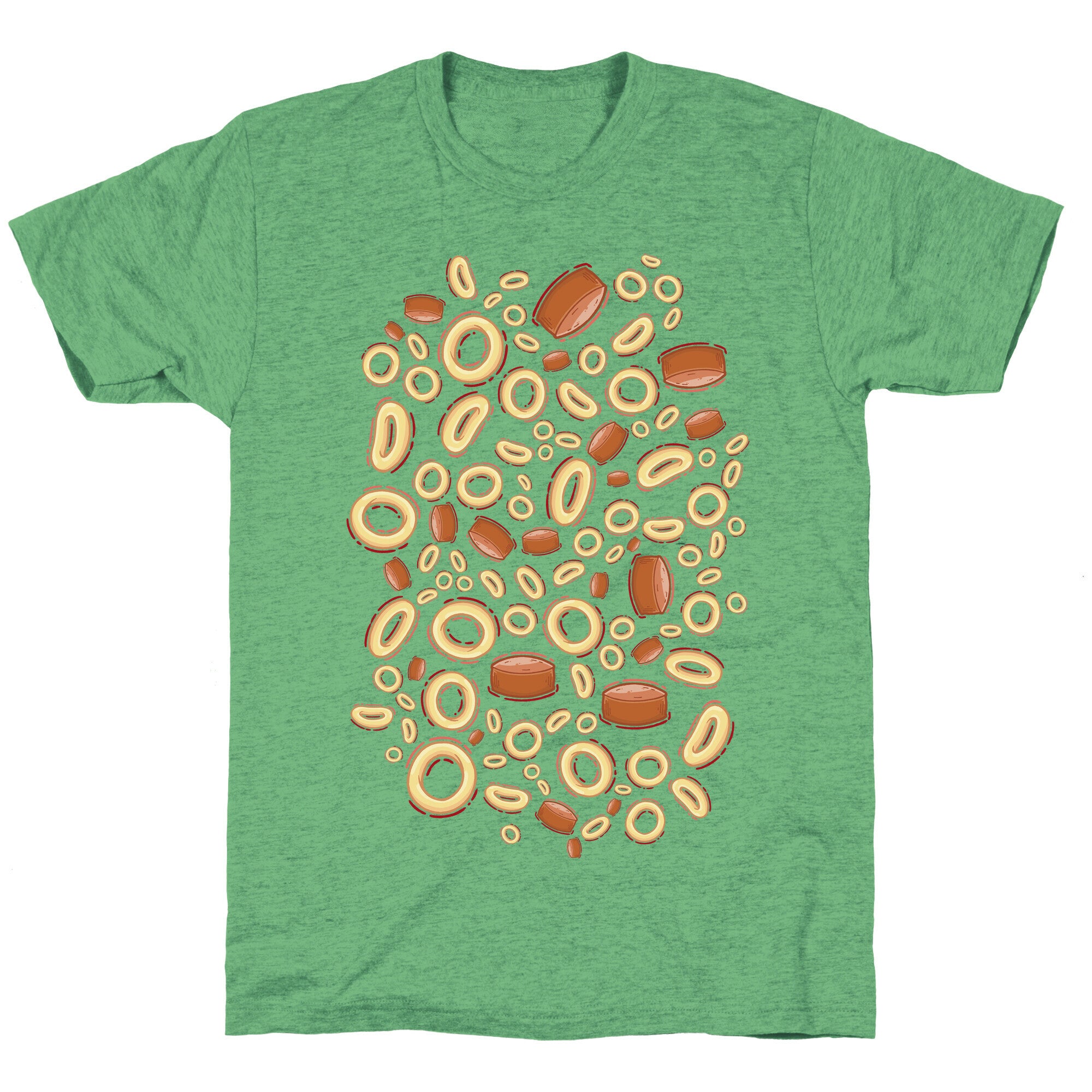 Spaghettios With Franks Pattern Unisex Triblend Tee